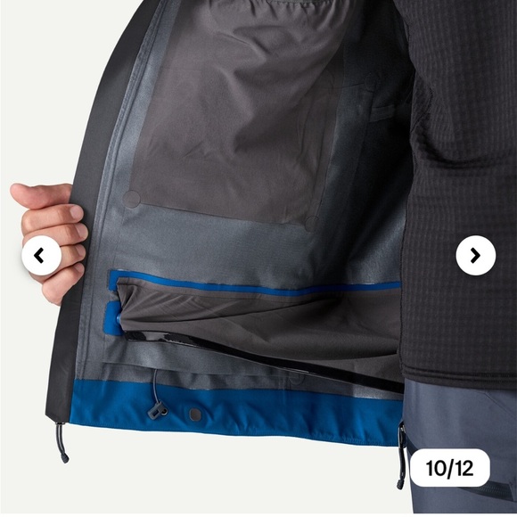 Patagonia Men's Medium Untracked Snow Jacket Ski Snowboard Endless Blue NWT - Picture 12 of 16